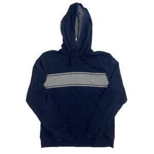 Faherty Legend Surf Stripe Sweater Mens Medium Hoodie Top Navy & Gray NWT